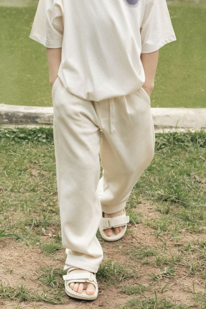 Organic Cotton Recycled Polyester Pleated Pant