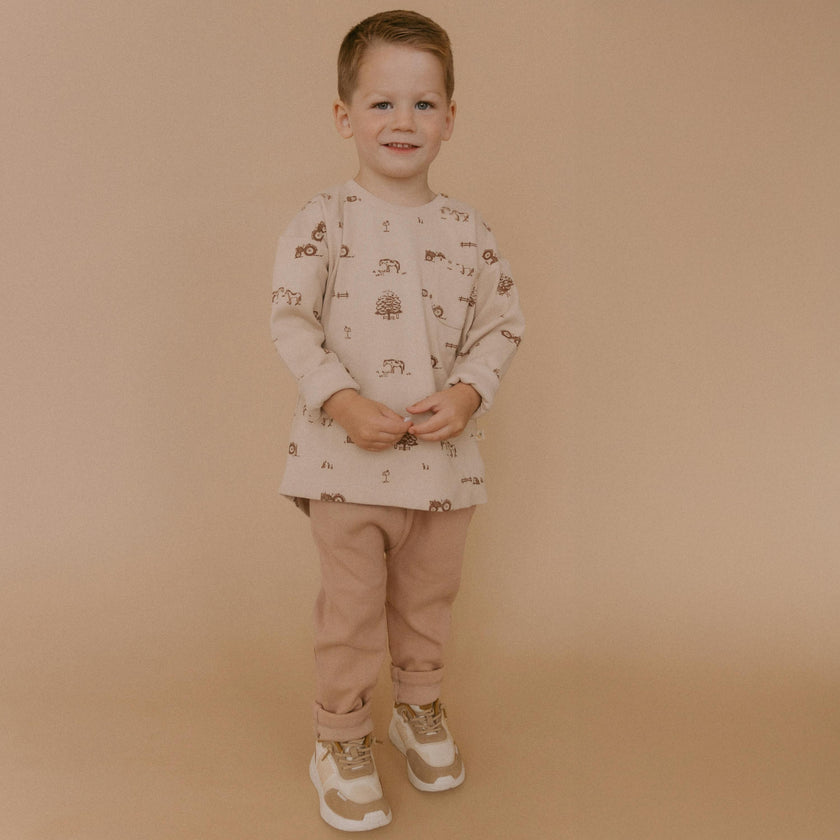 Organic Tee & Foldover Pants Set
