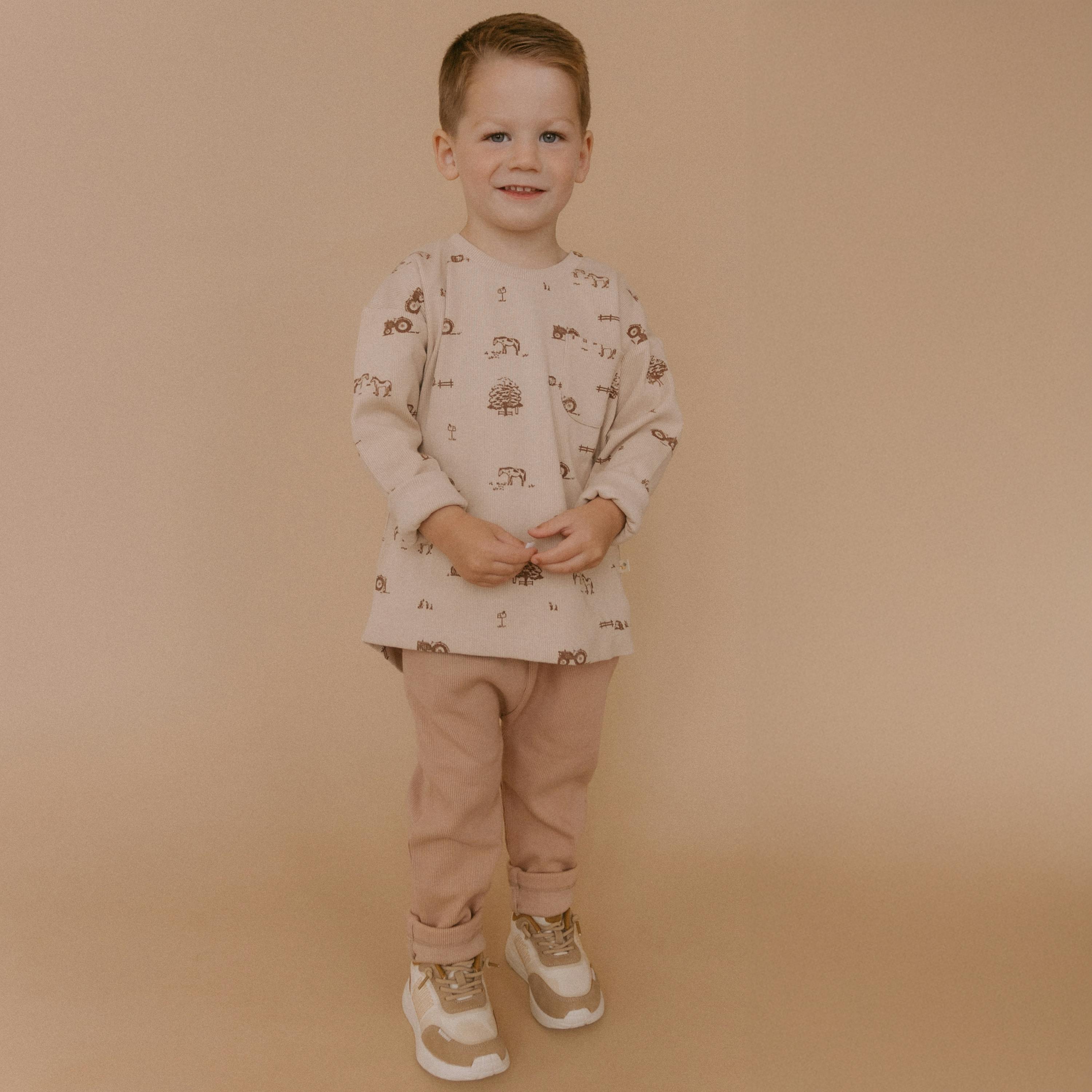 Organic Tee & Foldover Pants Set