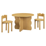 Ripple Play Table & Chairs Set in Natural Oak