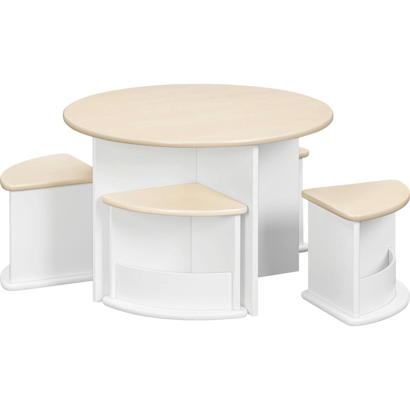 Nessa Nesting Play Table in White and Washed Natural