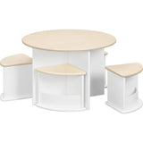 Nessa Nesting Play Table in White and Washed Natural