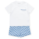Walker Boys' Short Set - Birthday Cake Blue