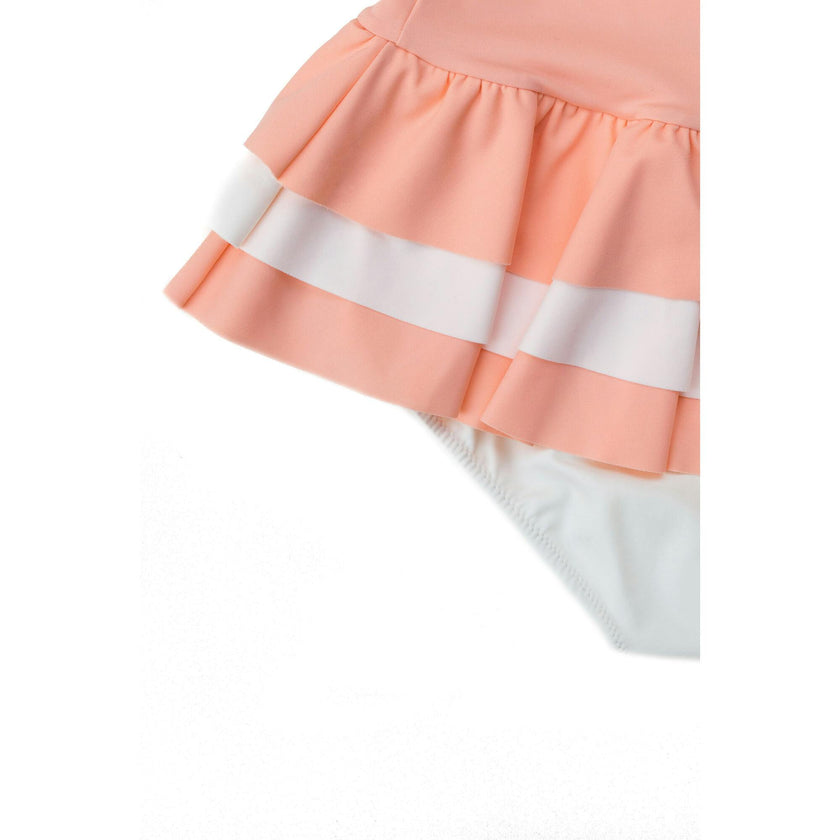 Amelia one piece in peach pink and ivory