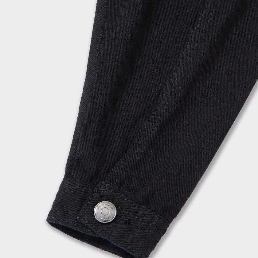 Organic Cotton Trucker Denim Jacket with Inset Sleeves
