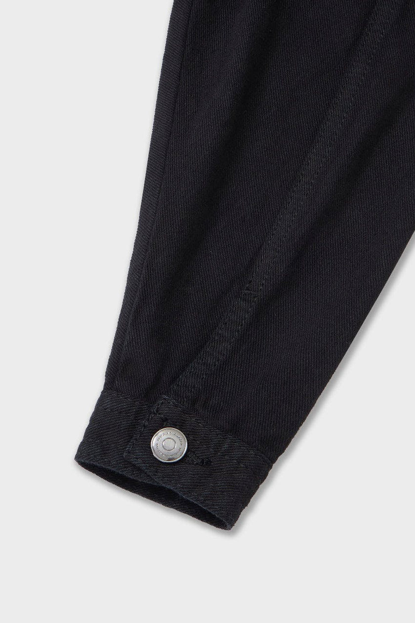 Organic Cotton Trucker Denim Jacket with Inset Sleeves