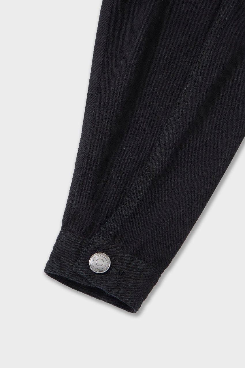Organic Cotton Trucker Denim Jacket with Inset Sleeves