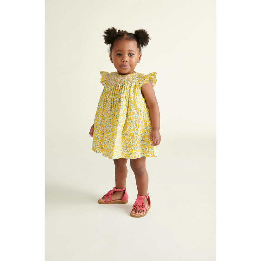 Made With Liberty Fabric Smocked Baby Dress Poet