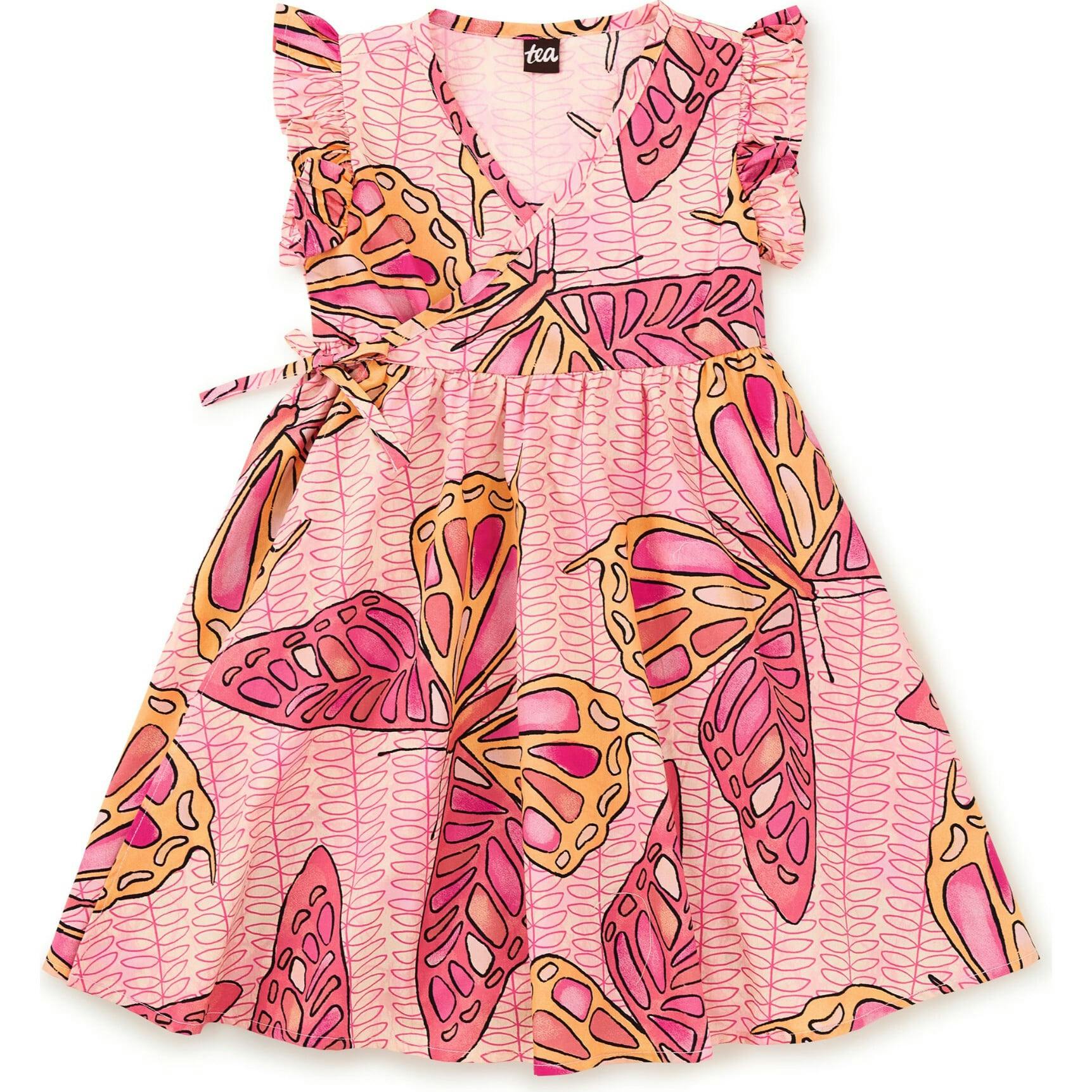 Full Sweep Wrap Dress, Multi