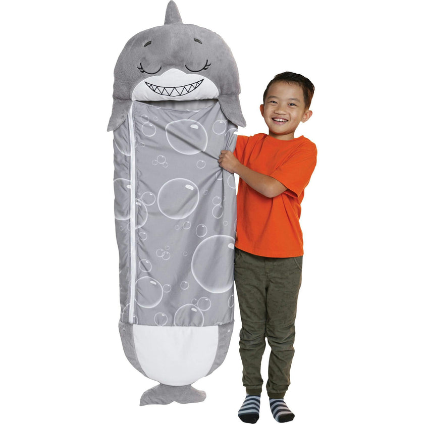 Happy Nappers: Pillow & Sleepy Sack: Med - Grey Shark