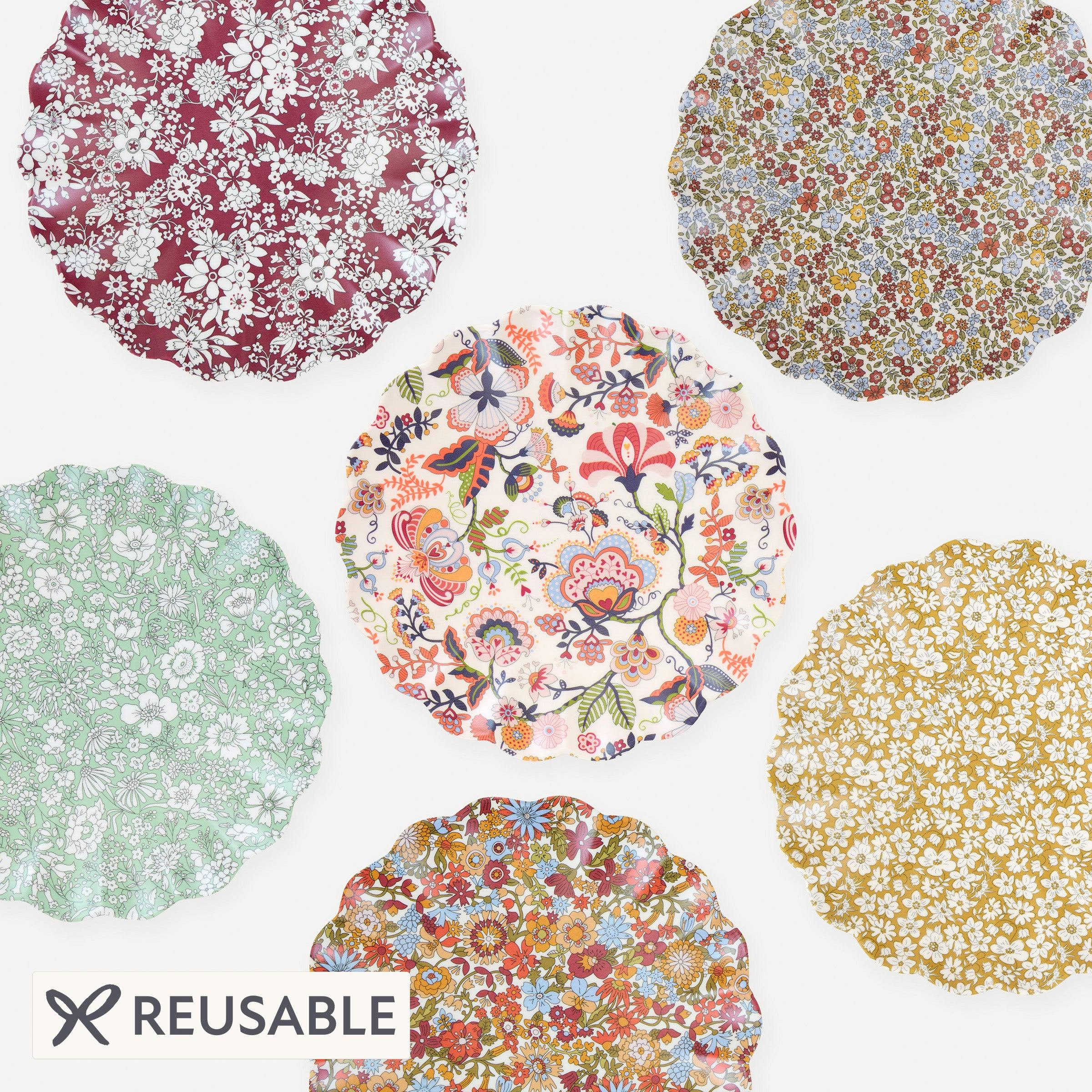 Meri Meri x Liberty Rustic Hues Reusable Small Plates