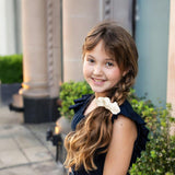 Halo Luxe Signature Terry Logo Scrunchie - Ivory