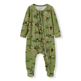 Cotton Stretch Ruffle Footed Romper