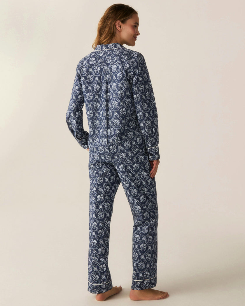 Women's Poplin Pajama Set in Innkeeper Trellis