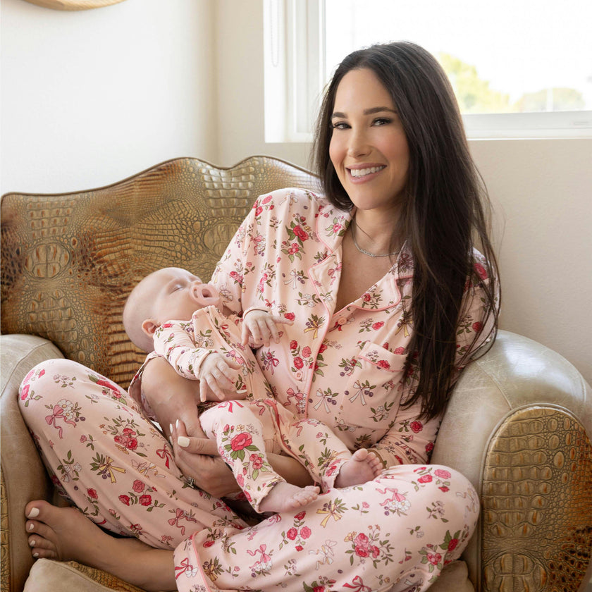 Bows & Blooms Bamboo Women's Pajama Set