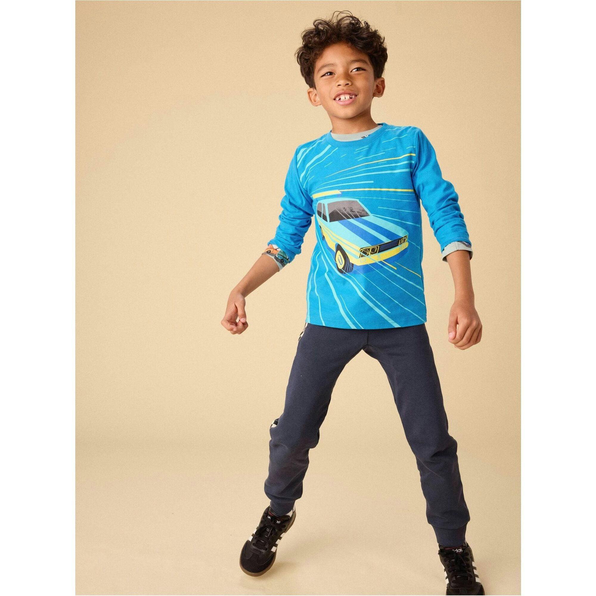 Vintage Racecar Graphic Tee, Blue