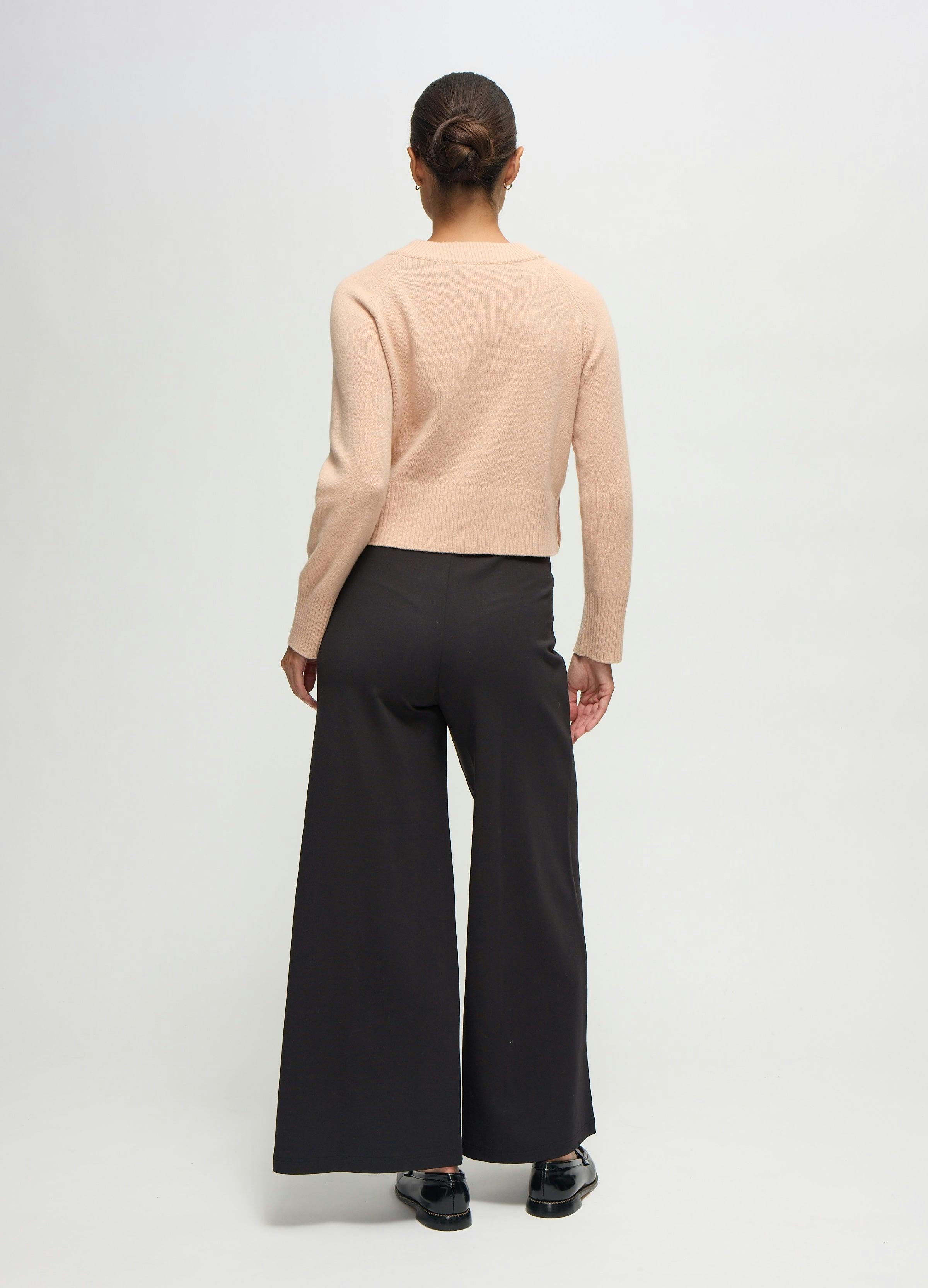 Flare Ponte Knit Maternity Pants