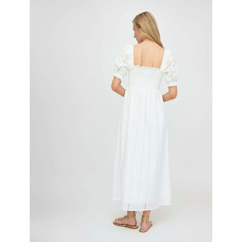The Scarlett Nap Dress - White Broderie Voile