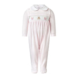 Pima Pink Pram Embroidered Footie