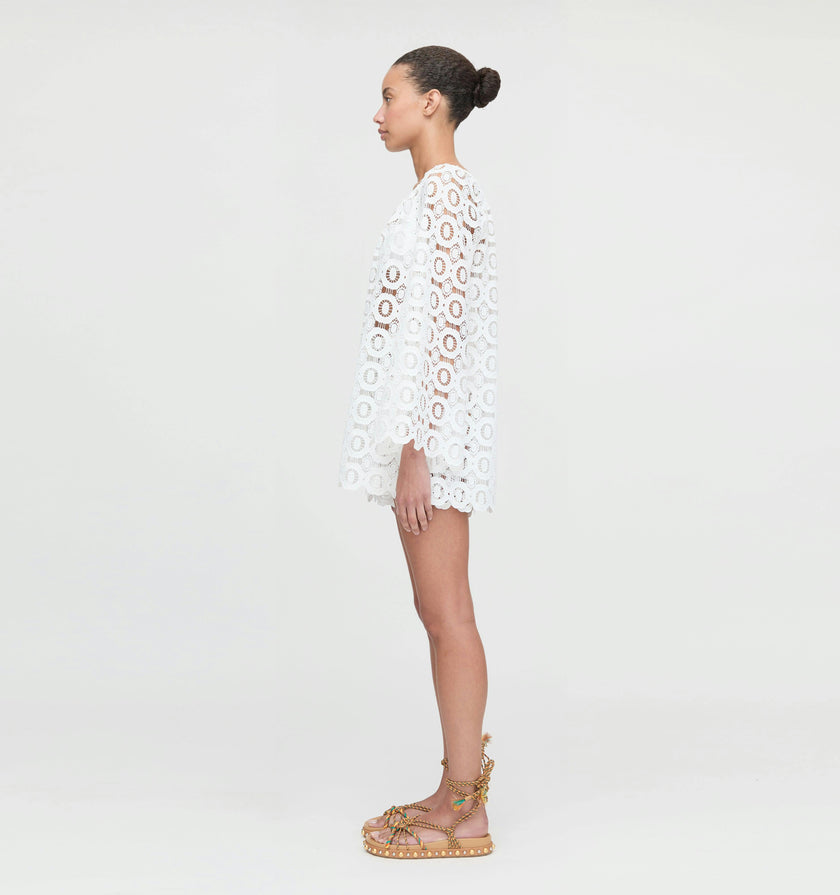 The Kaya Short - White Broderie