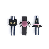 Little Cat Spider Pompom Witch Hat Fabric Hair Clips