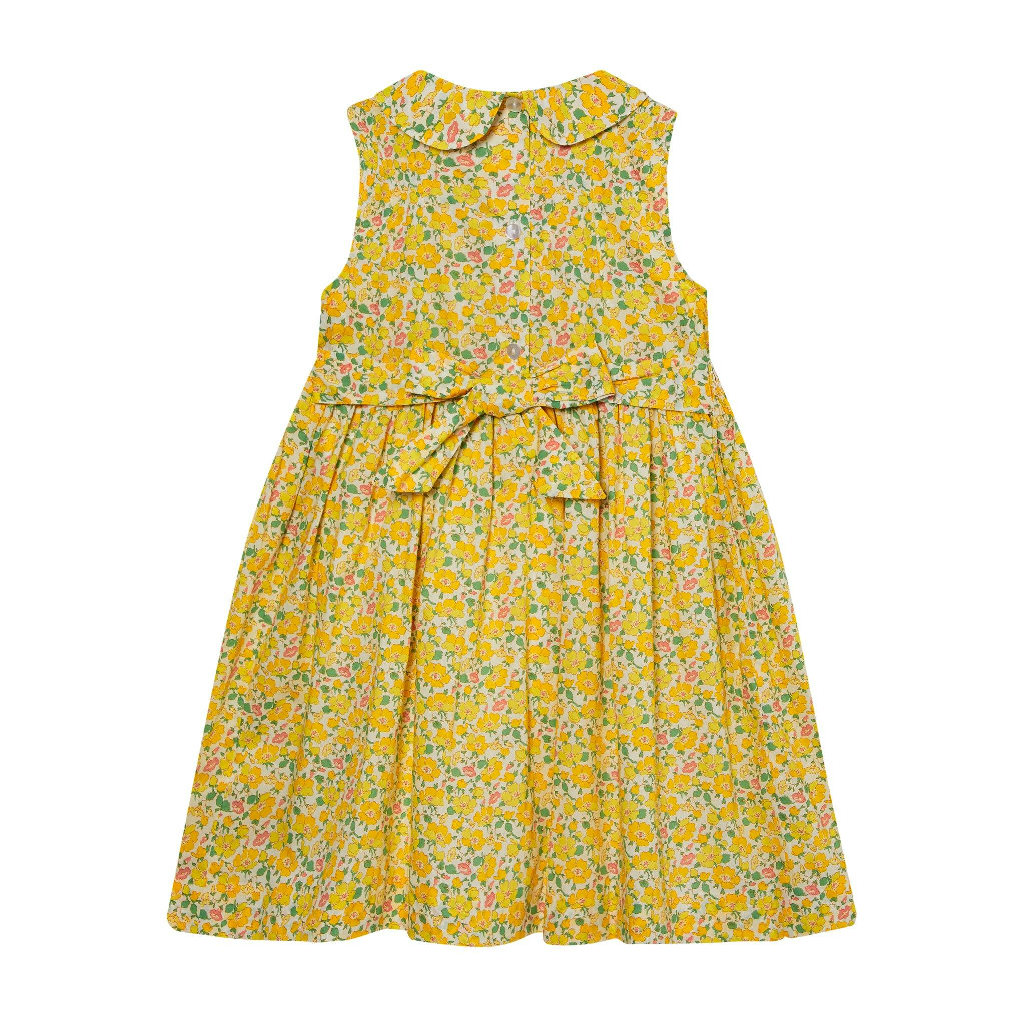 Made With Liberty Fabric Smocked Girls Dress Marina