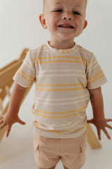 Boy's Short Sleeve Tee in Multi Stripe