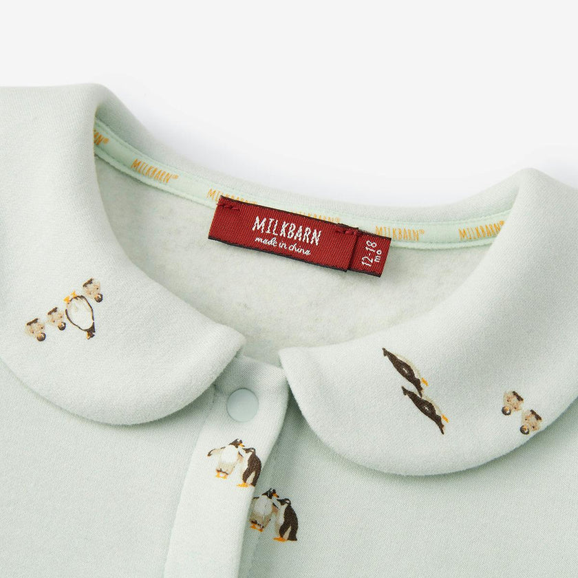 Lil' Stretch Fleece Collar Jumpsuit