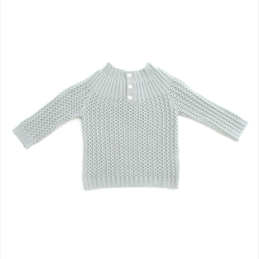 Cashmere Yoke Pullover Sweater Dove Gray