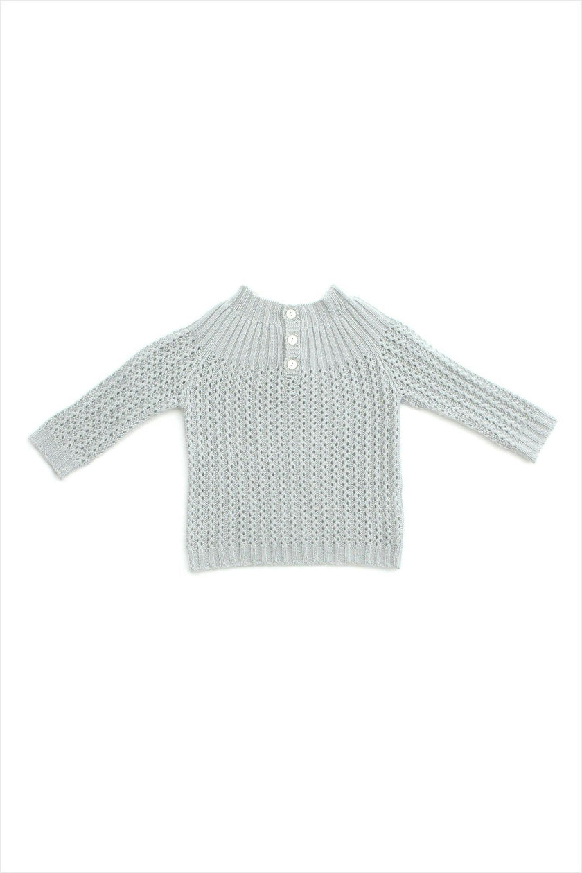 Cashmere Yoke Pullover Sweater Dove Gray
