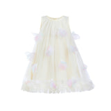 Ivory Blooming Tulle Sleeveless Dress