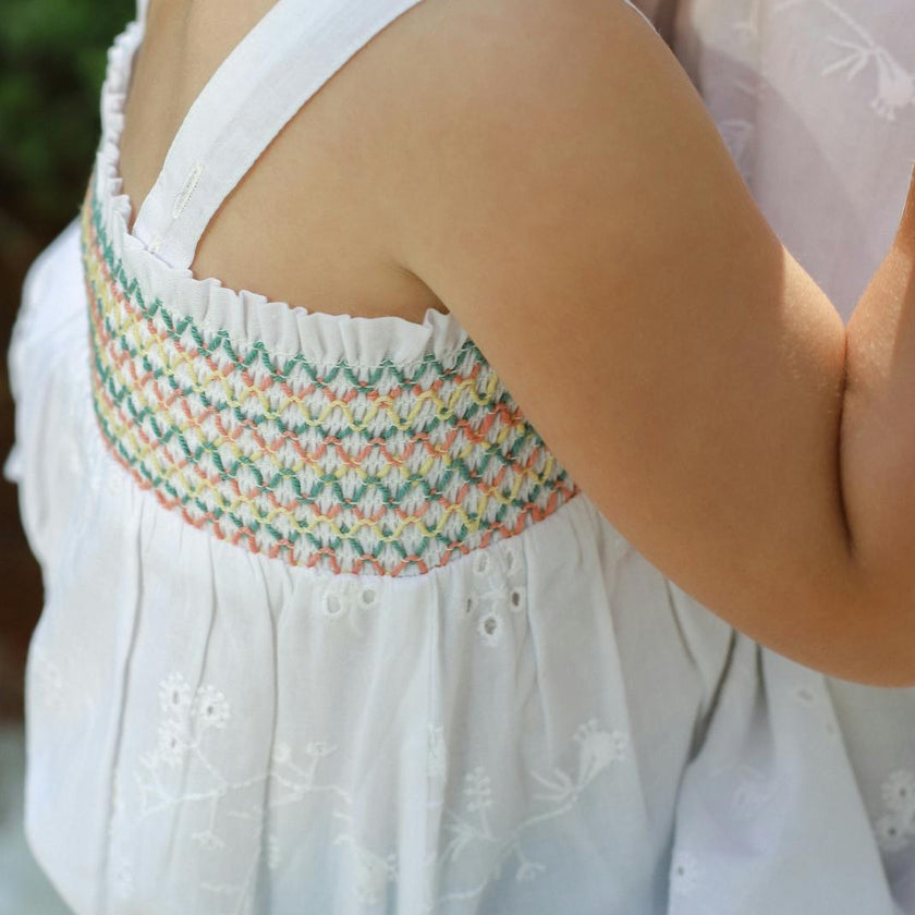 Rosie Dress in White Alyssum