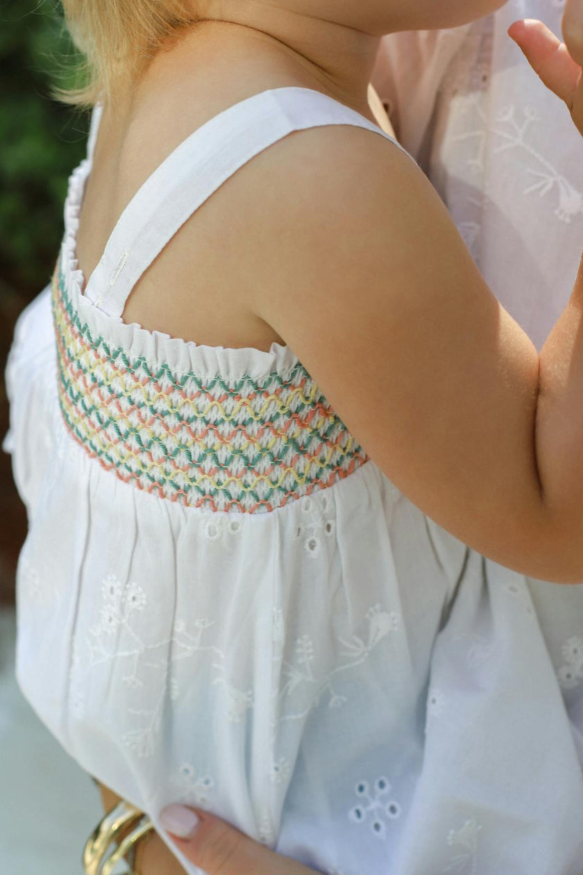 Rosie Dress in White Alyssum