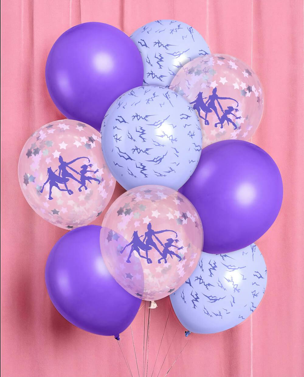 Kpop Party Balloons - 24 purple latex balloons