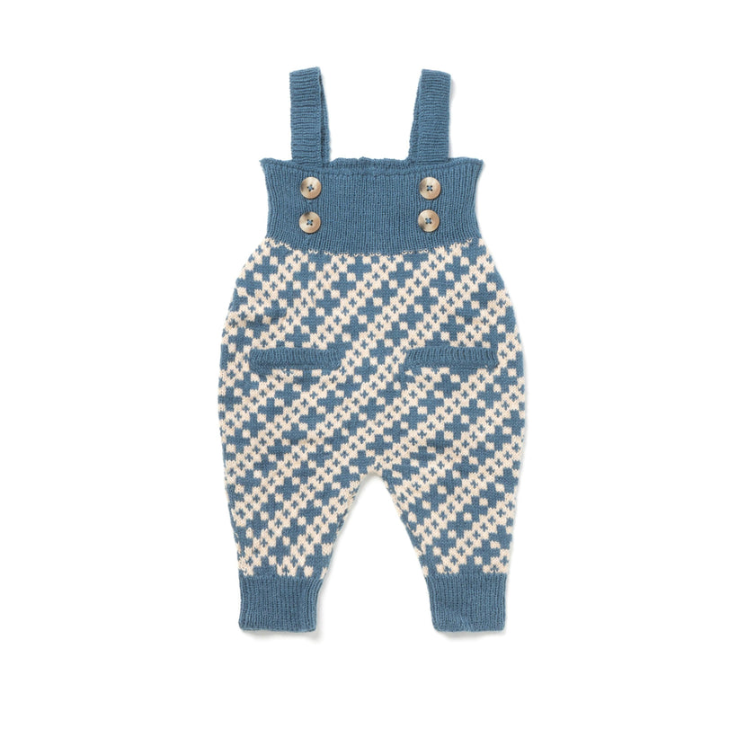 Acorn Ribbed Bib Buttoned Strap Jumper