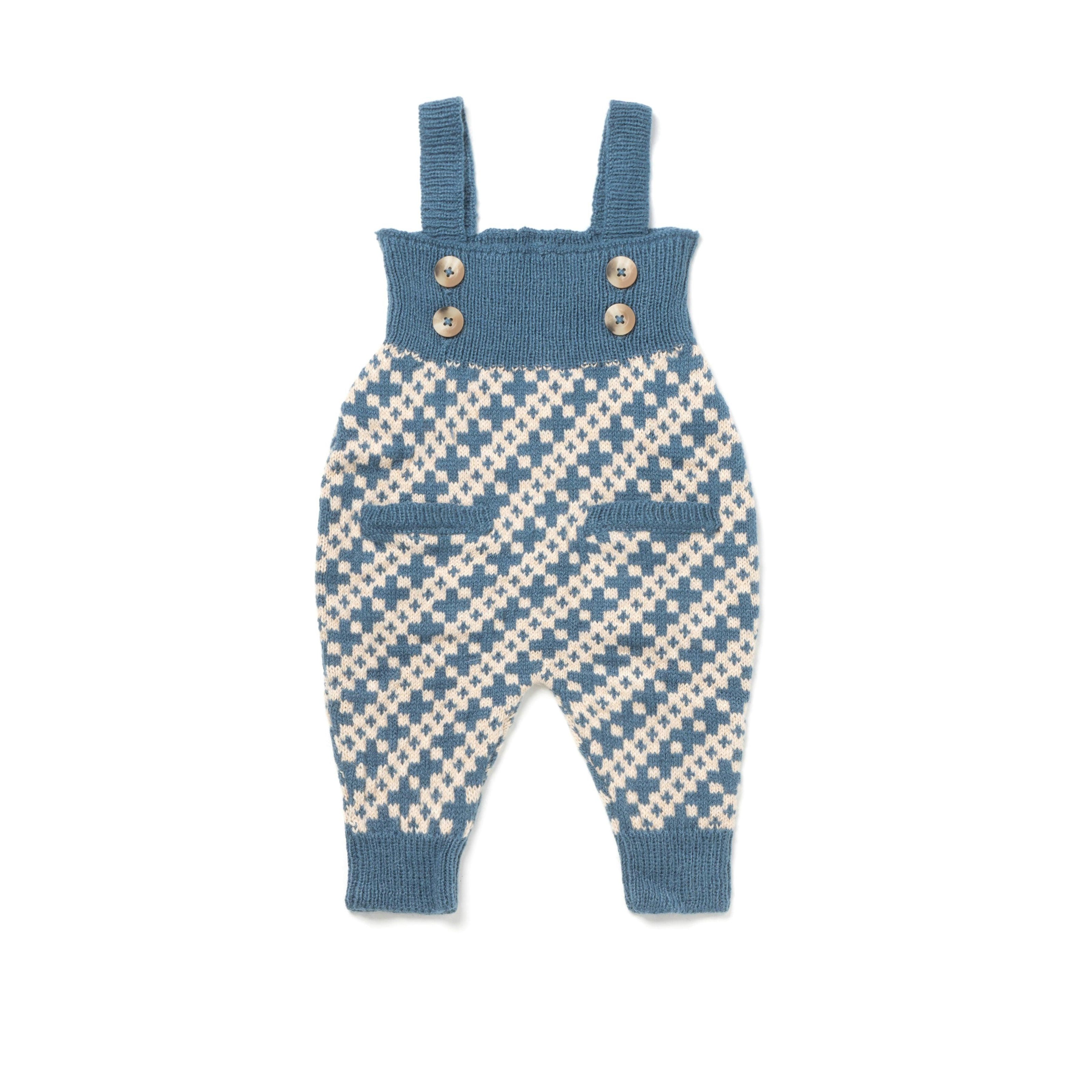 Acorn Ribbed Bib Buttoned Strap Jumper