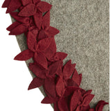 Hand Felted Overlapping Flowers Tree Skirt