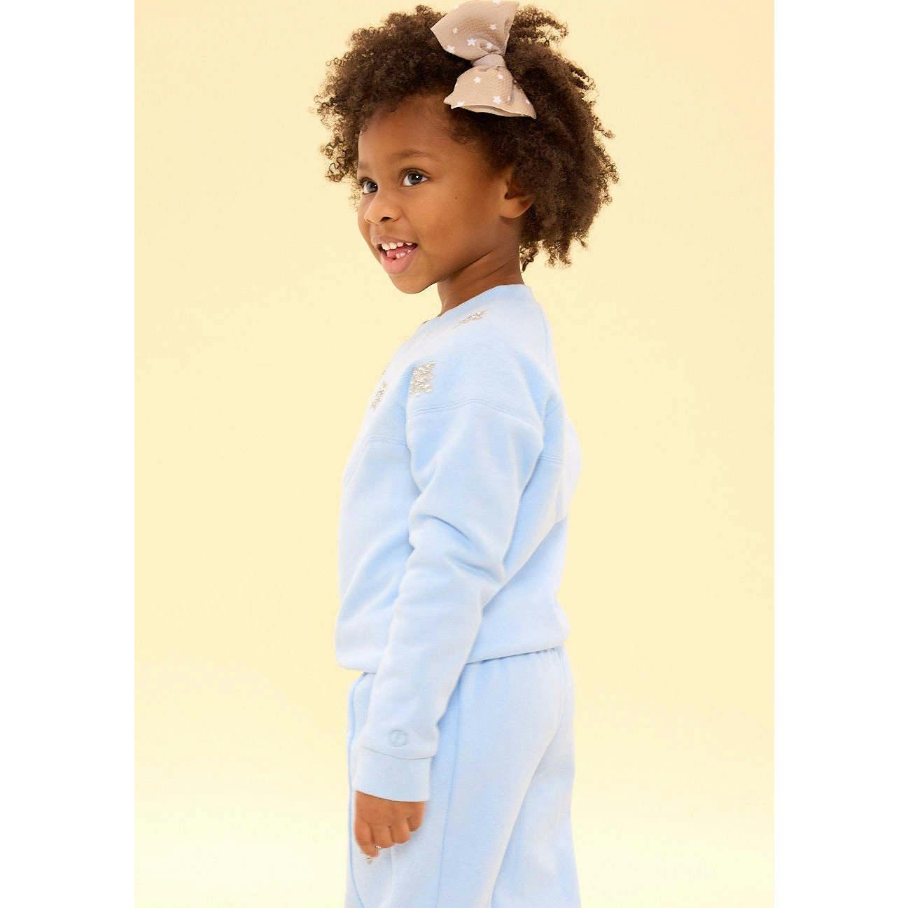 Mini Casey Crewneck Sweatshirt in Light Blue