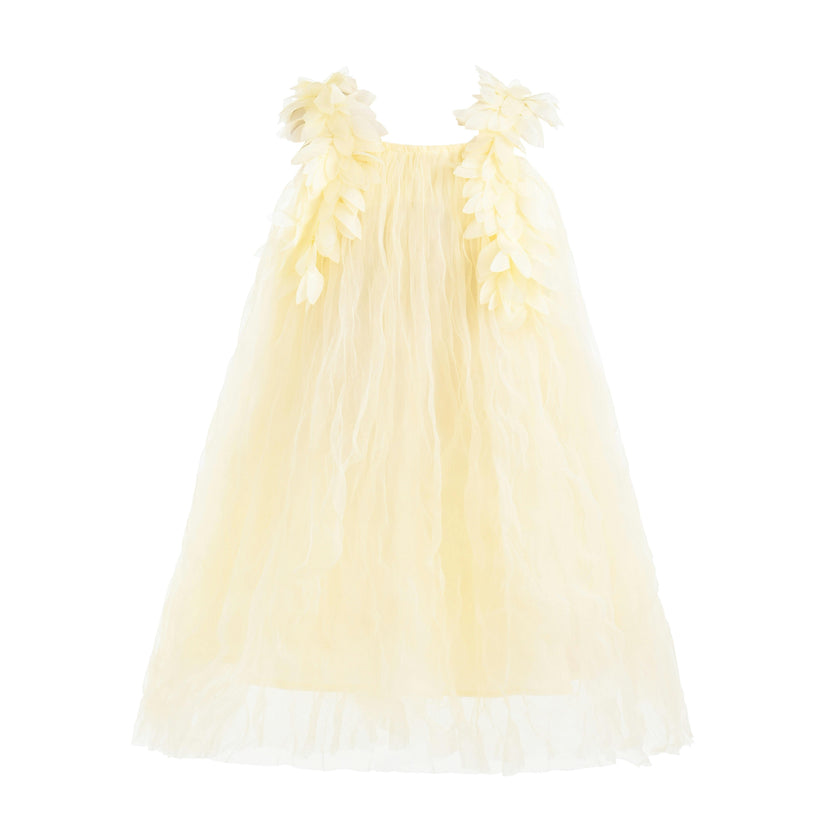 Yellow Fiorenne Petal Tulle Dress