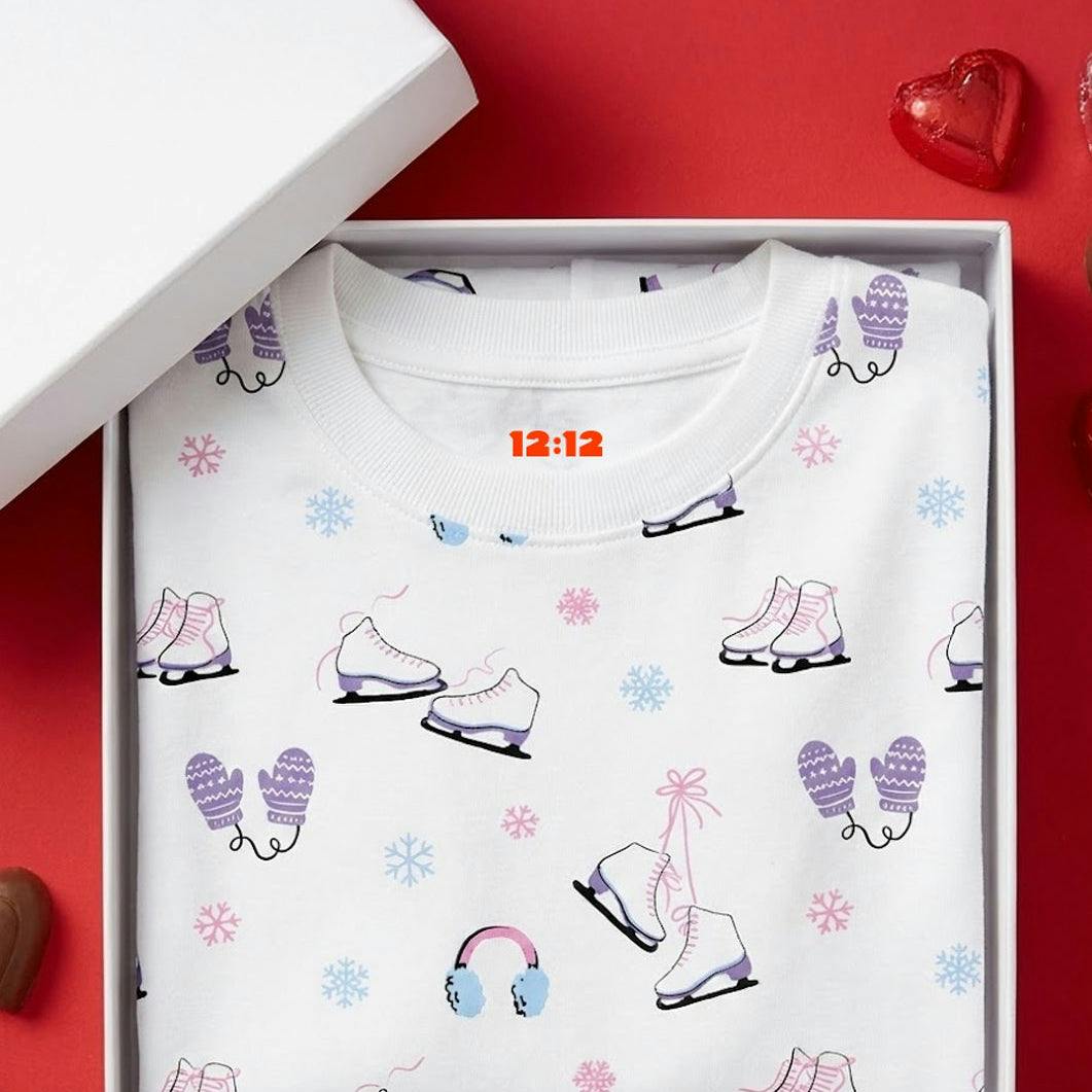 The Organic Long Sleeve Pajama Set [Figure Skating]