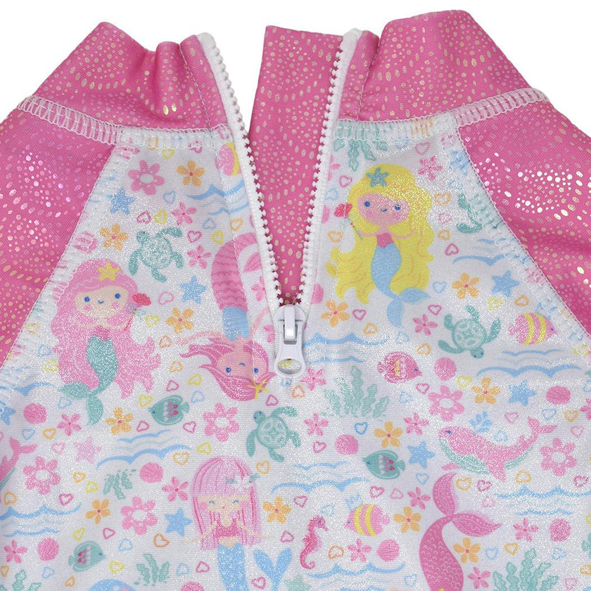 UPF 50+ Alissa Infant Ruffle Rash Guard Swimsuit - Fairy Tale Scales