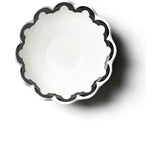 Black Arabesque Trim Scallop Small Bowl