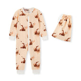 Floral Organic Cotton Zipper Pajama