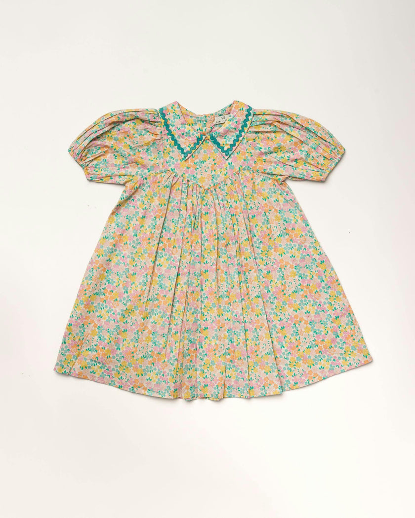 Beth Dress - Emma Floral Mint print
