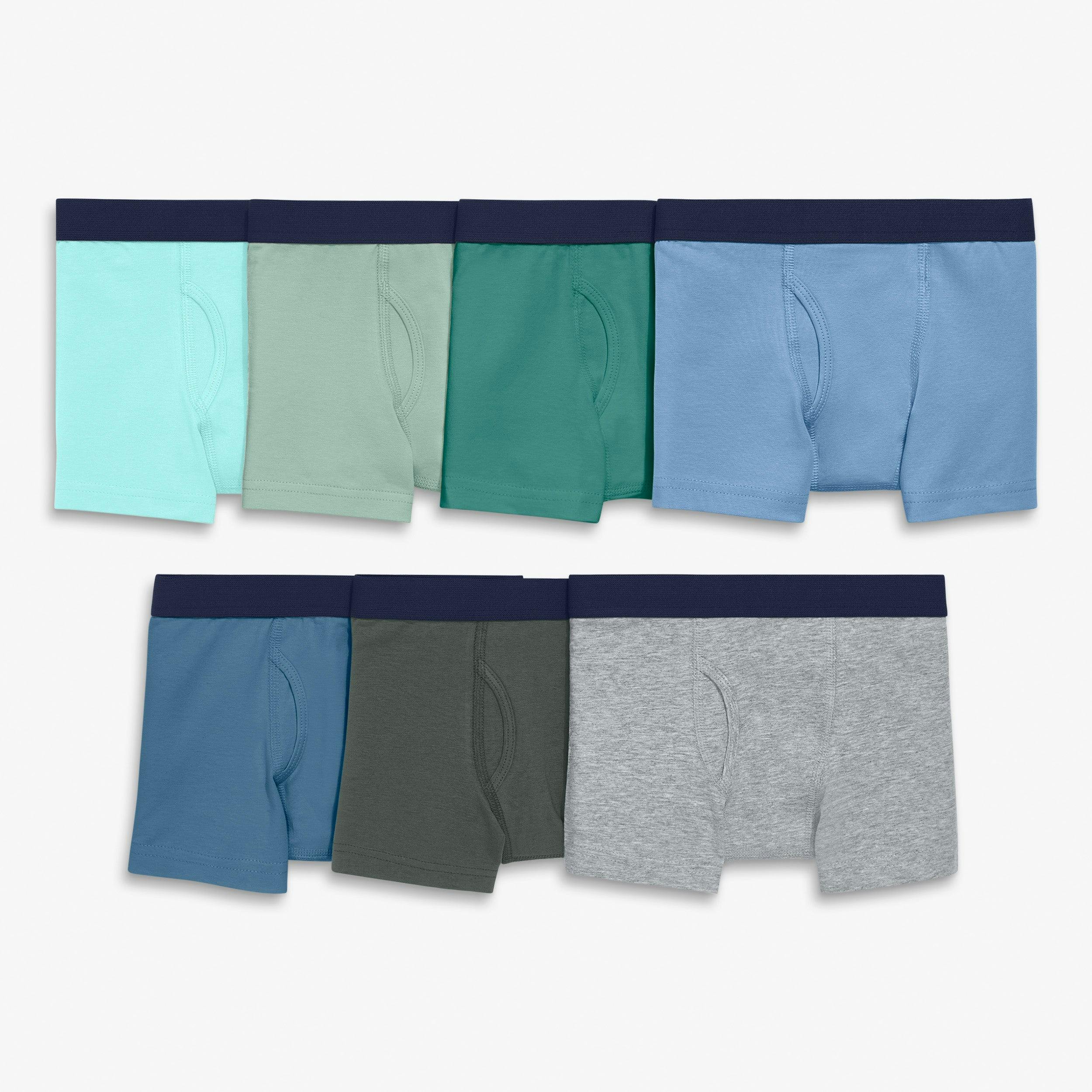 Kids boxer brief 7-pack in solid neutral mix
