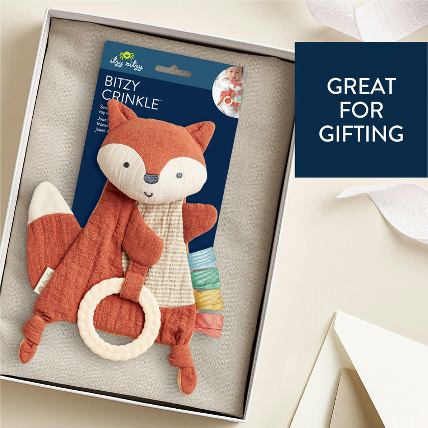 Bitzy Crinkle™ Sensory Crinkle Pal Fox