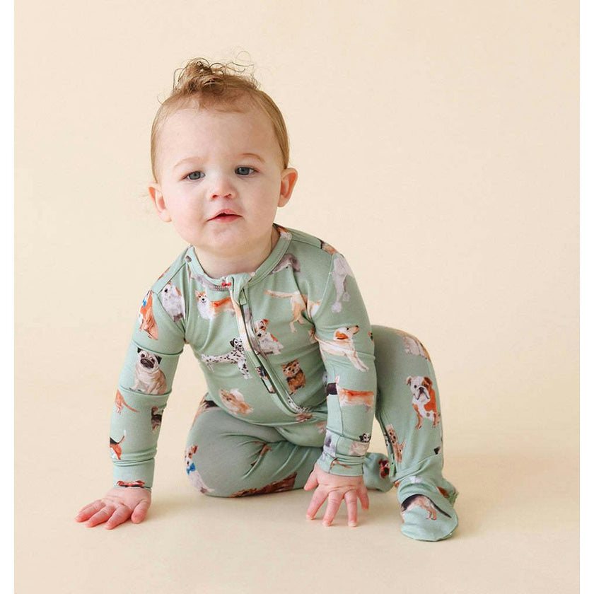 Posh Puppies Footie Zippered One Piece