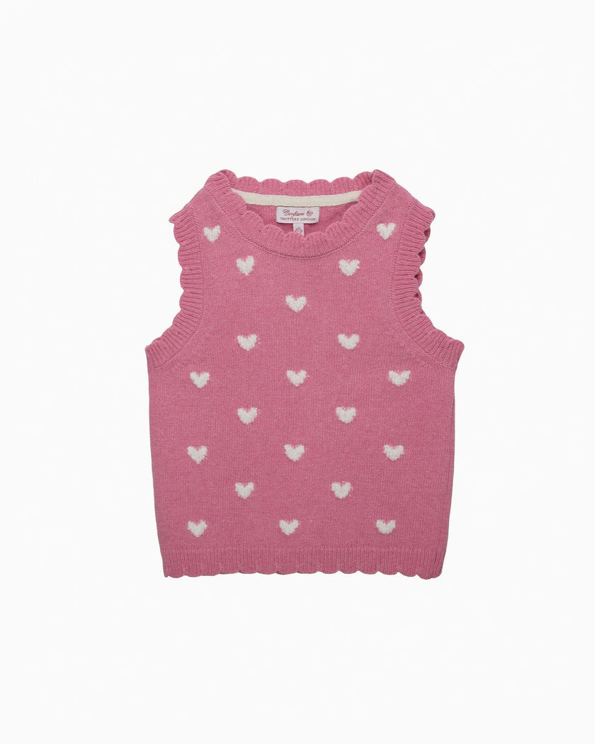 Knitted Heart Tank Top