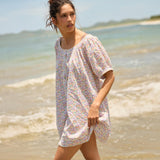 women's orchid floral coverup