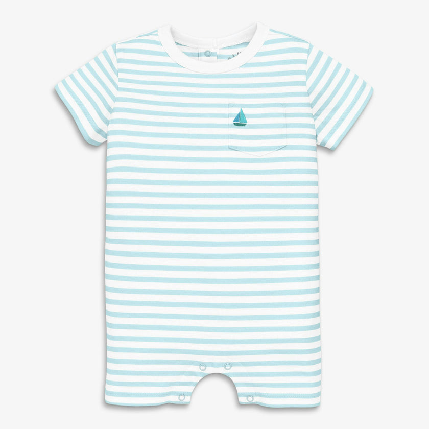 Baby embroidered stripe pocket shortie